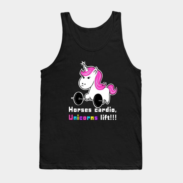 Unicorns fitness, barbell unicorn, gym girl, fitness Tank Top by TimAddisonArt